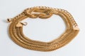 Gilded long chain, trendy and stylish women bijouterie