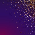 Gilded Rain Vector Purple Background. Gold Royalty Free Stock Photo