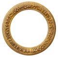Gilded Round antique empty picture frame Royalty Free Stock Photo