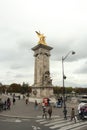 Gilded sculpture on Pont Alexandre III Paris France