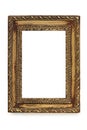 Gilded Shabby Chic Picture Frame over White Royalty Free Stock Photo