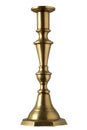 Gilded silver retro candlestick isolated on white background.