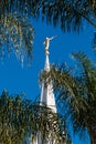 Gilded Statue of Angle Moroni Atop San Diego LDS Mormon Temple