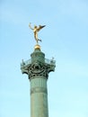 Gilded statue Genie de la Liberte Royalty Free Stock Photo