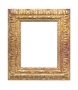 Gilded wooden frame with clipping path included Royalty Free Stock Photo