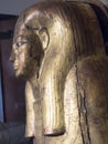 Gilded Wooden Mummy Coffin Lid from Ancient Egypt