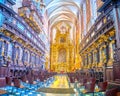 The gilden Altar of Corpus Christi Basilica, Krakow, Poland Royalty Free Stock Photo