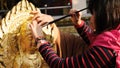 Gilding Buddha in Taiwan