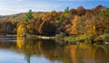 Colorful Autumn View of Pandapas Pond Royalty Free Stock Photo