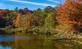 Colorful Fall View of Pandapas Pond Royalty Free Stock Photo