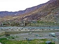 view across the Gilgit river, district capital of Gilgit-Baltistan, Pakistan