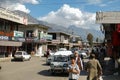 Pakistani men walking along the shopping street at NLI Market.