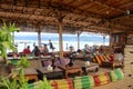 Gili Island - Indonesia . The colors of the bars and pubs in front of the beach