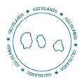 Gili Islands vector map.