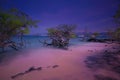 Gili Meno at night, Lombok Island in the background