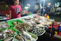 Gili Trawangan, Indonesia - September 11, 2017: Street food stall at Trawangan Night Market, Indonesia Royalty Free Stock Photo