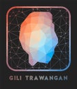 Gili Trawangan map design.