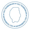 Gili Trawangan map sticker.