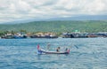 Gilimanuk harbour in west area of Bali, with the activities of the ferry