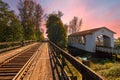 Gilkey Covered Bridge over Thomas Creek Royalty Free Stock Photo