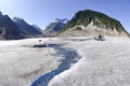 Gilkey Glacier with Helicopter Royalty Free Stock Photo