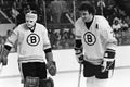 Gilles Gilbert and Phil Esposito, Boston Bruins.