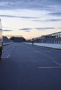 Gilles Villeneuve Track of Isle Notre Dame at dawn from Montreal in Canada