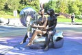Anthropomorphic statue Swimming with a Flamingo JFK Promenade Golden Gate Park 4