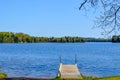 Pier Looking Out Over Gilmore Lake - Wisconsin Royalty Free Stock Photo