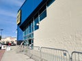 Best Buy store entrance on Black Friday Royalty Free Stock Photo