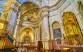 The gilt chapels of Sacred Heart Sagrario Church, Granada, Spain