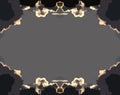 GILT EDGED FRAME WITH OPEN GREY SPACE