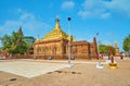 The gilt stupa of Alo-daw Pyi Pagoda, Bagan, Myanmar
