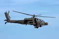 Military AH64 Apache attack helicopter Royalty Free Stock Photo