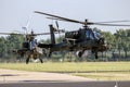 Military AH64 Apache attack helicopter Royalty Free Stock Photo