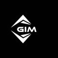 GIM abstract technology logo design on Black background. GIM creative initials letter logo concept