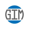 GIM letter logo design on white background. GIM creative initials circle logo concept. GIM letter design