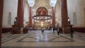 Gimbal shot of Saint Mark\'s church interior