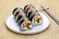 Gimbap, a Korean rice dish Royalty Free Stock Photo