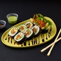 Gimbap. Korean Seaweed and Rice Rolls