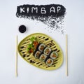 Gimbap. Korean Seaweed and Rice Rolls