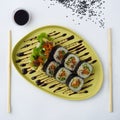 Gimbap. Korean Seaweed and Rice Rolls