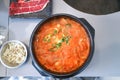 Gimchi soup or Kimchi soup ,vegetable soup or Korean soup Royalty Free Stock Photo