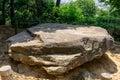 A Dolmen, bronze age tomb made of flat horizontal stone put over an underground burial chamber