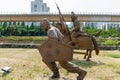 Replica of Gaya Dynasty footman and chevalier bronze statue in Gimehae, South Gyeongsang province, South Korea