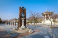 Scenery of Gaya street, Garak sculpture and Gimhae citizen's bell