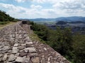 Bunsanseong Fortress. Three Kingdoms Period. In the background Gimhae. South Korea