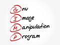 GIMP acronym, concept background