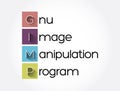 GIMP - Gnu Image Manipulation Program acronym, concept background