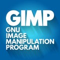 GIMP - Gnu Image Manipulation Program acronym, concept background